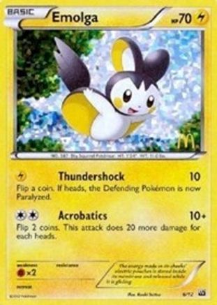 Emolga - 6/12 (6) [McDonald's Promos 2012] Holofoil