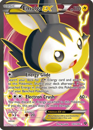 Emolga EX (143 Full Art) (143) [XY Base Set] Holofoil