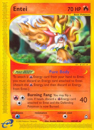 Entei (10) [Aquapolis] Reverse Holofoil