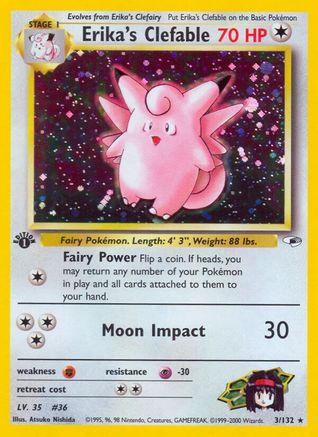 Erika's Clefable (3) [Gym Heroes] Unlimited Holofoil