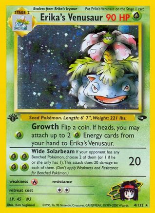 Erika's Venusaur (4) [Gym Challenge] 1st Edition Holofoil