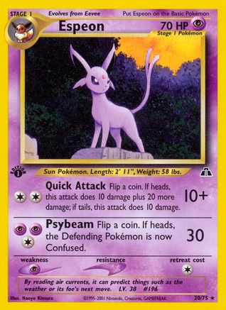 Espeon (20) (20) [Neo Discovery] 1st Edition