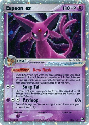 Espeon ex (102) [Unseen Forces] Holofoil