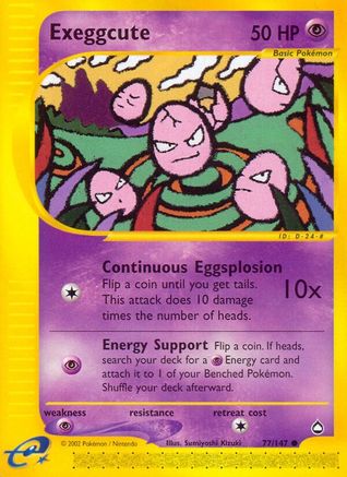 Exeggcute (77) (77) [Aquapolis] Reverse Holofoil