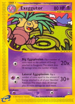 Exeggutor (13) (13) [Aquapolis] Reverse Holofoil