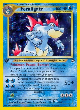 Feraligatr (4) (4) [Neo Genesis] 1st Edition Holofoil