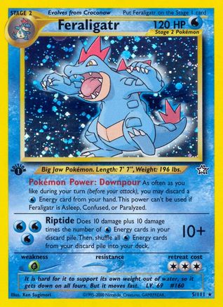 Feraligatr (5) (5) [Neo Genesis] 1st Edition Holofoil