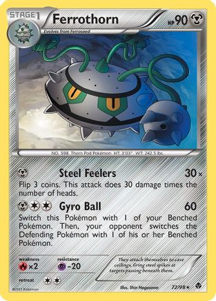 Ferrothorn (72) () [Emerging Powers] Reverse Holofoil