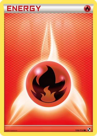 Fire Energy (106) [Black and White] Reverse Holofoil
