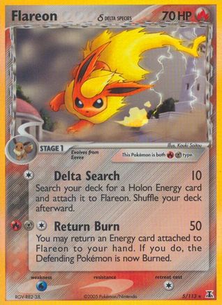 Flareon (Delta Species) (5) [Delta Species] Reverse Holofoil