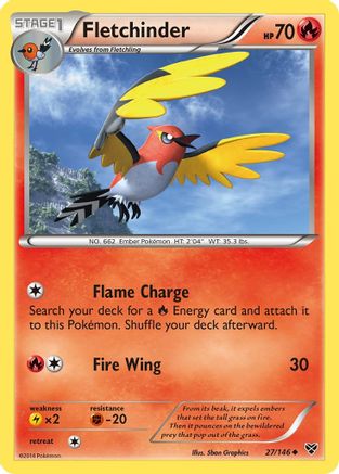 Fletchinder (27) [XY Base Set]