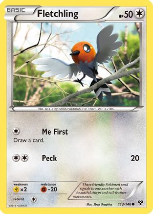 Fletchling (113) [XY Base Set] Reverse Holofoil