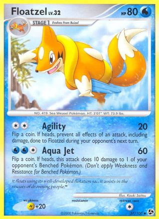 Floatzel (37) [Great Encounters] Reverse Holofoil