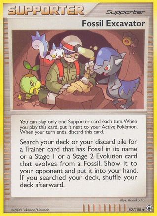 Fossil Excavator (82) [Majestic Dawn] Reverse Holofoil