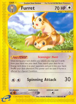 Furret (48) [Aquapolis] Reverse Holofoil