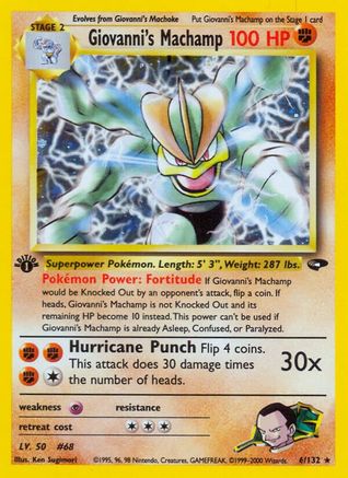 Giovanni's Machamp (6) [Gym Challenge] Unlimited Holofoil