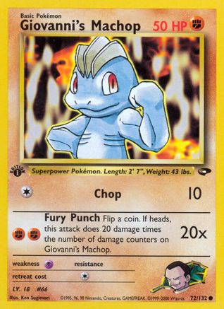 Giovanni's Machop (72) [Gym Challenge] Unlimited