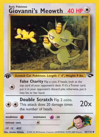 Giovanni's Meowth (43) (43) [Gym Challenge] Unlimited