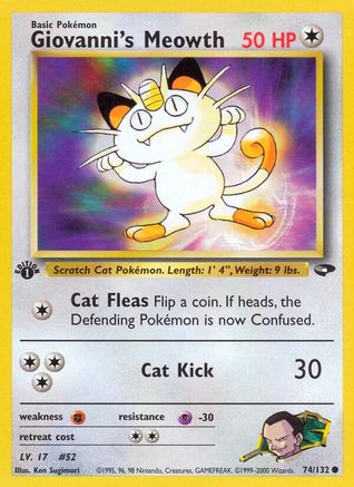 Giovanni's Meowth (74) (74) [Gym Challenge] Unlimited