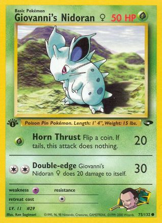 Giovanni's Nidoran F (75) [Gym Challenge] Unlimited