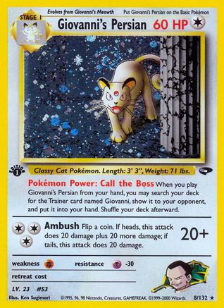 Giovanni's Persian (8) [Gym Challenge] Unlimited Holofoil