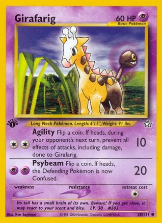 Girafarig (58) [Neo Genesis] 1st Edition