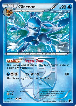 Glaceon (Team Plasma) (23) [Plasma Freeze] Reverse Holofoil