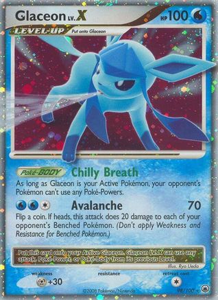 Glaceon LV.X (98) [Majestic Dawn] Holofoil