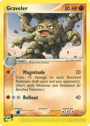 Graveler - 30/97 (30) [Dragon] Reverse Holofoil