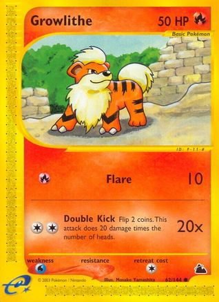 Growlithe (62) [Skyridge] Reverse Holofoil