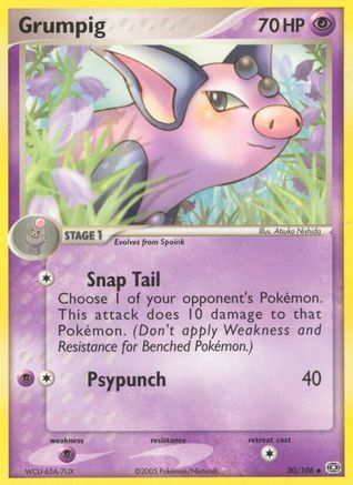Grumpig - 030/106 (30) [Emerald] Reverse Holofoil