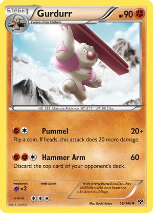 Gurdurr (66) [XY Base Set] Reverse Holofoil