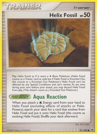 Helix Fossil (91) [Majestic Dawn] Reverse Holofoil