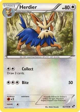Herdier (82) [Black and White] Reverse Holofoil