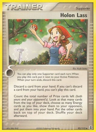Holon Lass (92) [Delta Species] Reverse Holofoil
