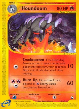 Houndoom (14) (14) [Aquapolis] Reverse Holofoil