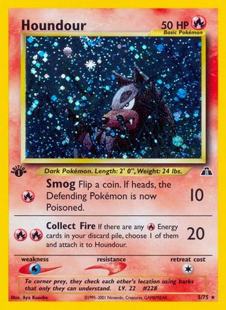Houndour (5) (5) [Neo Discovery] 1st Edition Holofoil