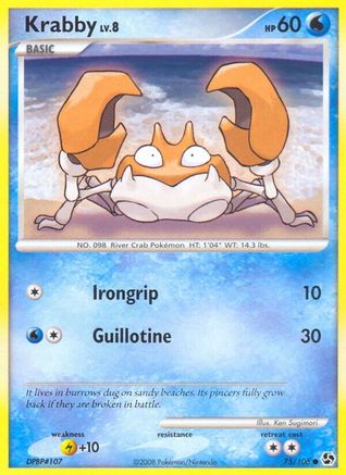 Krabby (75) [Great Encounters] Reverse Holofoil