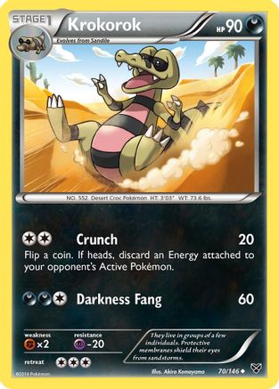 Krokorok (70) [XY Base Set] Reverse Holofoil