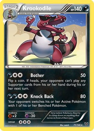 Krookodile (71) [XY Base Set] Reverse Holofoil