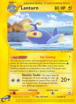 Lanturn (21) (21) [Aquapolis] Reverse Holofoil