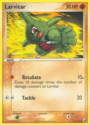 Larvitar (61) [Unseen Forces] Reverse Holofoil