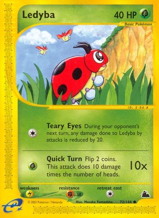 Ledyba (72) (72) [Skyridge] Reverse Holofoil