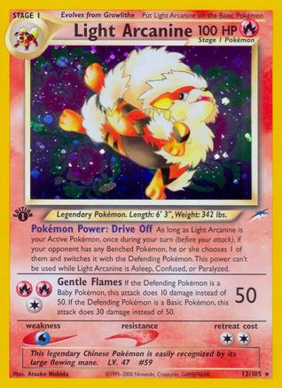 Light Arcanine (12) [Neo Destiny] 1st Edition Holofoil