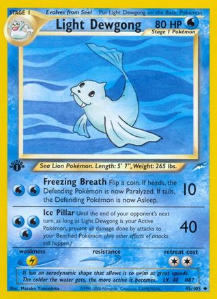 Light Dewgong (45) [Neo Destiny] 1st Edition