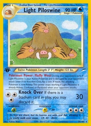 Light Piloswine (26) [Neo Destiny] 1st Edition