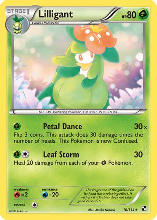 Lilligant (10) [Black and White] Reverse Holofoil