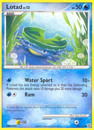 Lotad (92) [Secret Wonders] Reverse Holofoil