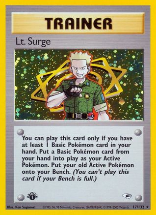 Lt. Surge (17) (17) [Gym Heroes] Unlimited Holofoil