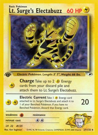 Lt. Surge's Electabuzz (27) (27) [Gym Heroes] Unlimited
